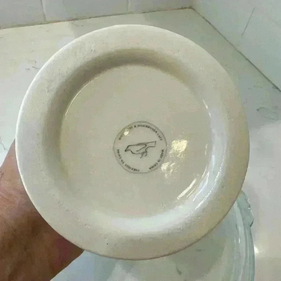 Anthropologie Letter L Initial Coffee Mug White Black Retro Shaving Cup Monogram - Picture 12 of 13